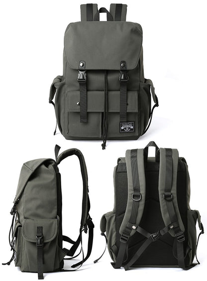 Mochila Masculina Impermeável de Grande Capacidade com Cordão para Homens Oxford Durável Viagem Faculdade Aluno Notebook Escola Livros