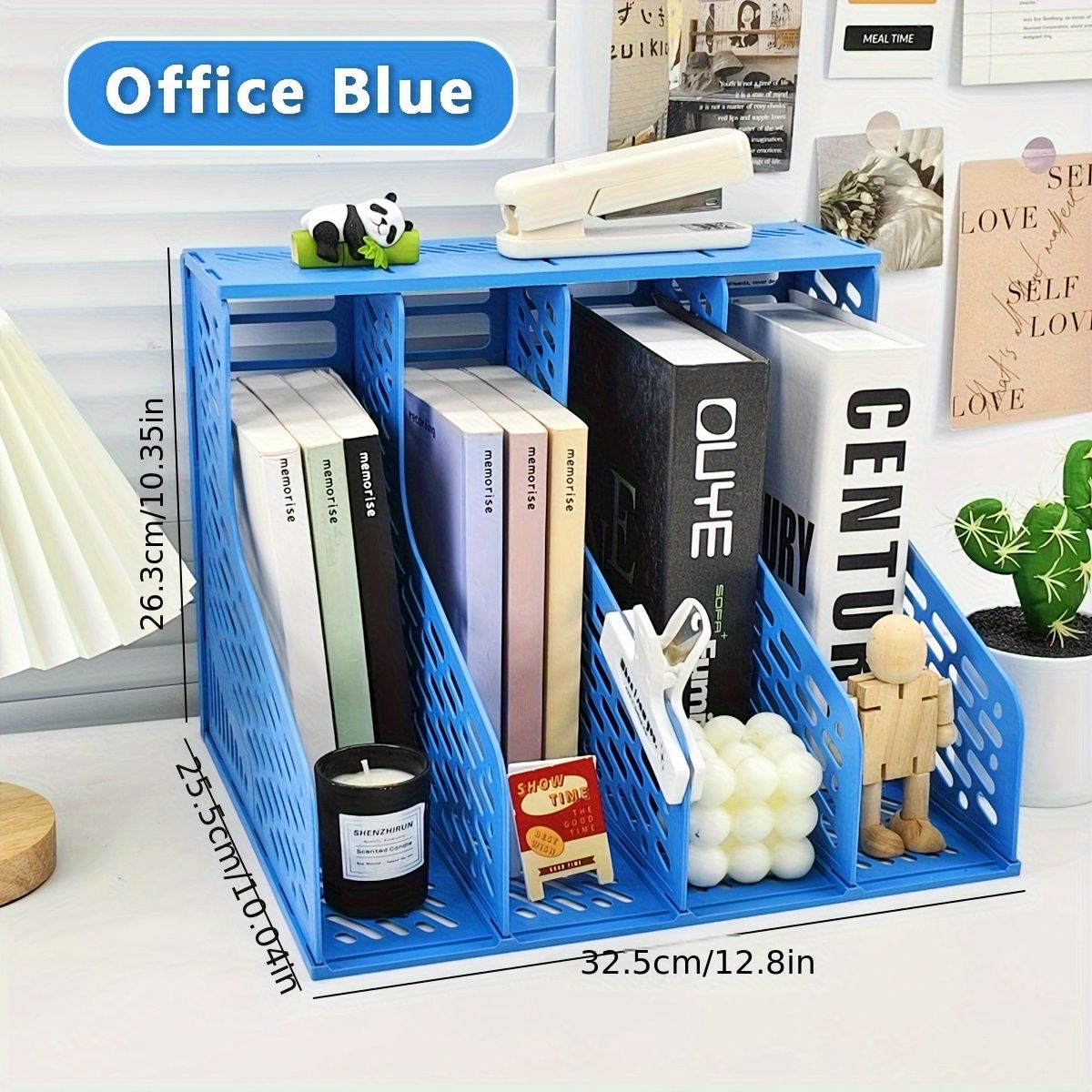 4-Tier Desktop Document Organizer with Open Grid Design - Heavy-Duty file holder, Space-Saving Vertical Organizer for Home Offic
