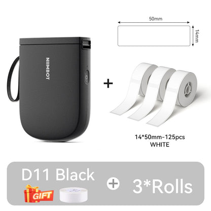 Mini Impressora de Etiquetas Portátil NIIMBOT D11 Nova Versão 300DPI Bluetooth Sem Fio Máquina de Etiquetas Impressora de Adesivos para Cozinha e Crachás