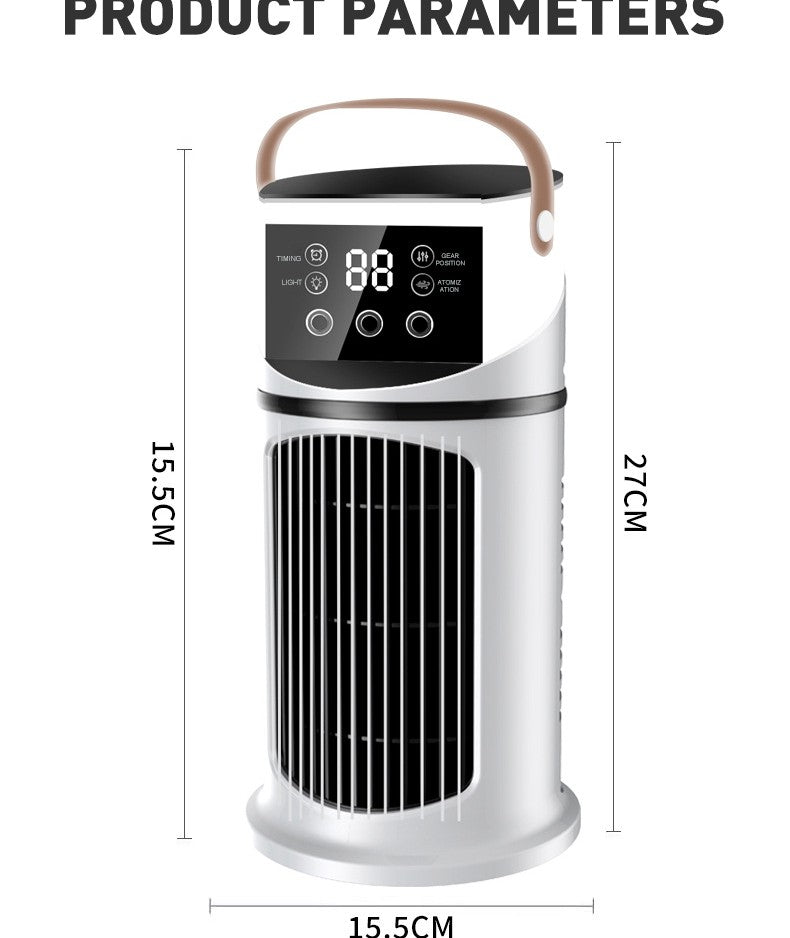 Pulverizador portátil Resfriador de ar de mesa USB Mini ar condicionado Ventilador de refrigeração de ar multifuncional temporizado Refrigerador de ar para casa e escritório