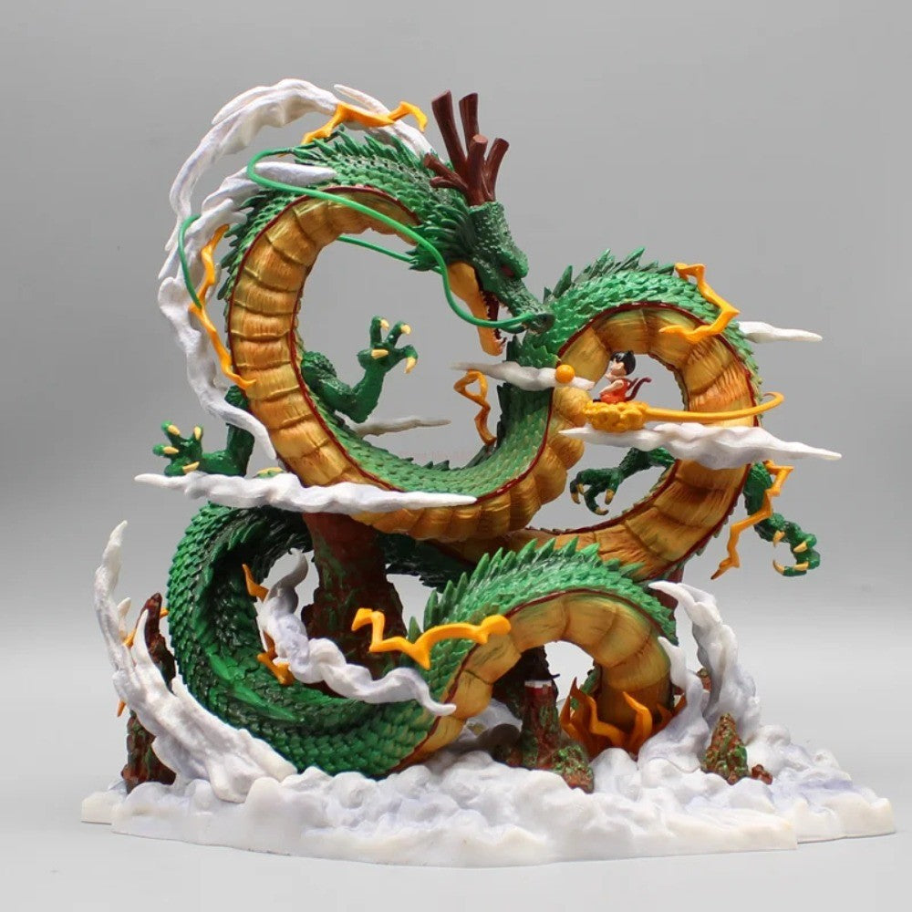 22cm Dragon Ball Anime Figura Shenron Figura Goku E Shenron Estatueta Pvc Modelo De Coleção Decoração Brinquedos Presentes