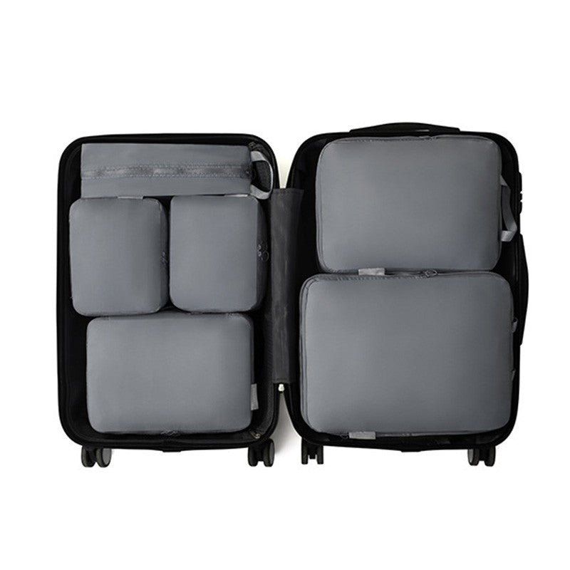 6Pcs Travel Compression Packing Cubes Bag Waterproof Handheld Clothe Separation Storage Bag Portable Suitcase Clothes Organizers