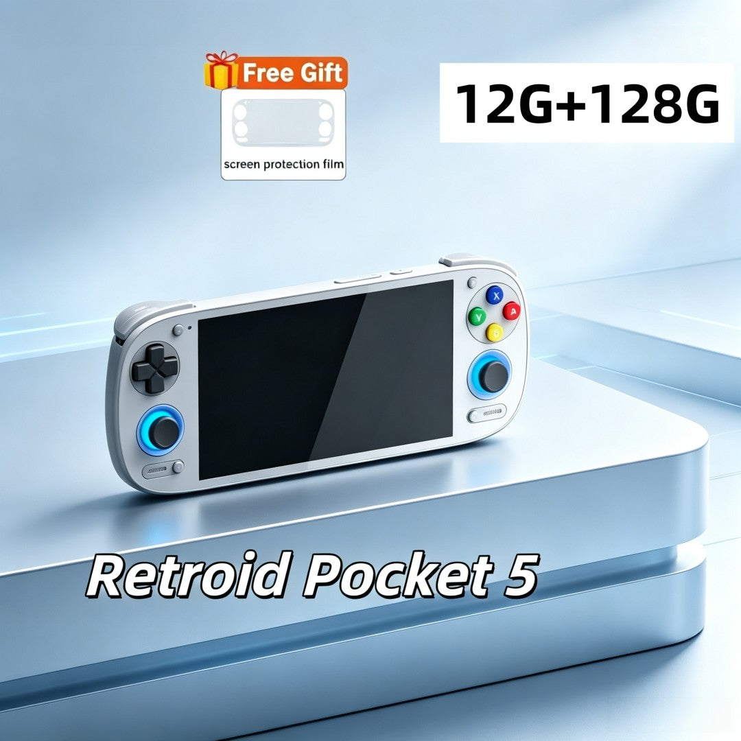 Retroid Pocket 5 Retro Handheld Game Console Video Game Consoles RP5 SD865 12 128G Android13 5.5Inch OLED HD Screen 512G PSP PS2