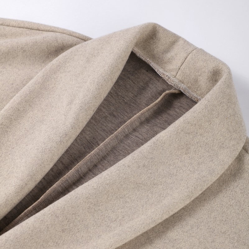 Elegant Faux Fur Cuffs Woolen Coat With Belt For Women Fashion Lapel Long Sleeve Lace Up Maxi Jacket Lady 2025 Autumn Outerwear