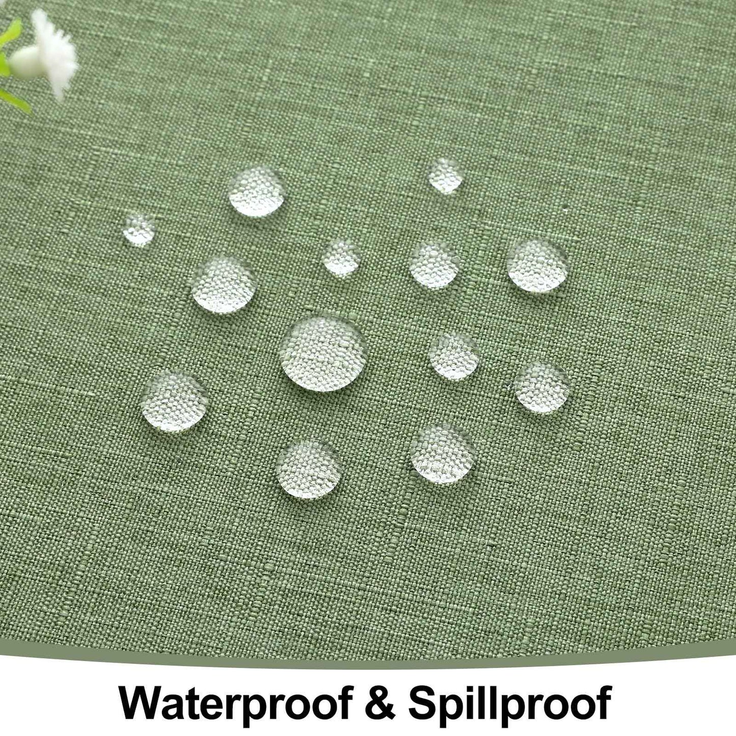 Homaxy Restuarant Rectangle Linen Tablecloths Waterproof Wipeable Fabric Table cloths Kitchen Dining Dirt-Repellent Table Covers