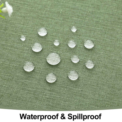 Homaxy Restuarant Rectangle Linen Tablecloths Waterproof Wipeable Fabric Table cloths Kitchen Dining Dirt-Repellent Table Covers