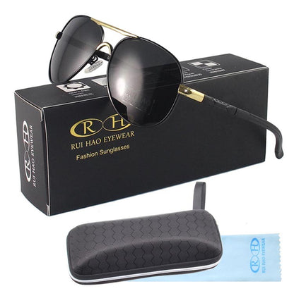 Outdoor Driving Sunglasses Mens Fashion Pilot Polarized Sun Glasses Men Women Polycarbonate Lenses 0945