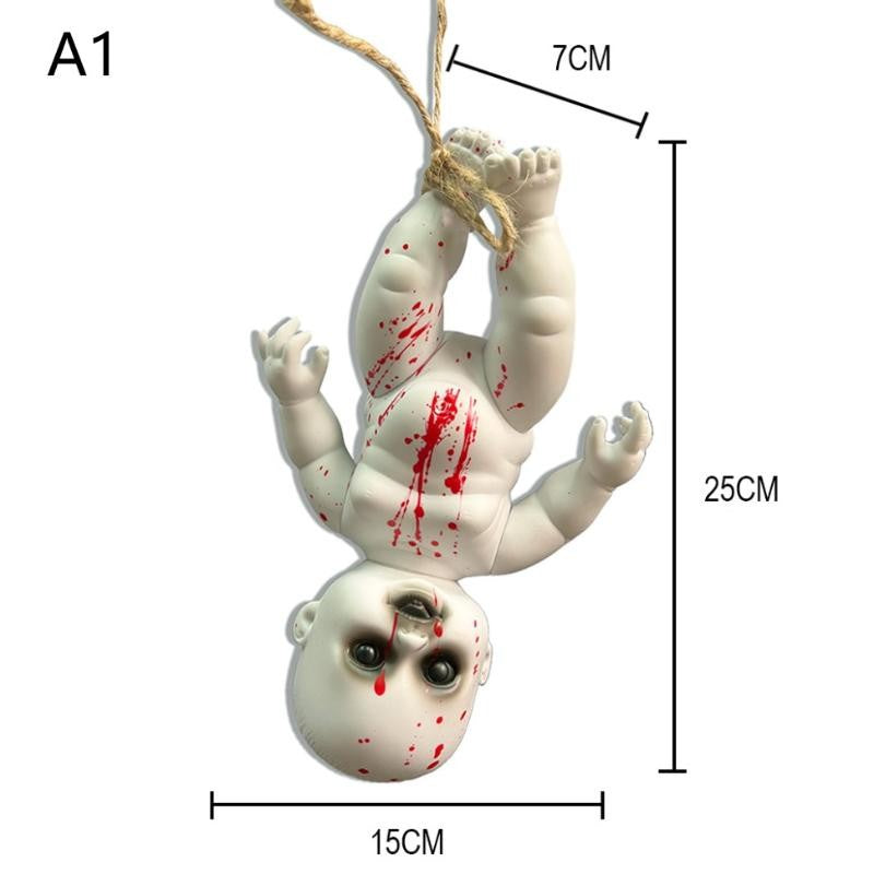 Halloween Hanging Baby Ghost Dolls Spooky Tricky Toys Ornament Horror Atmosphere Bar Courtyard Prop Happy Halloween Party Decor