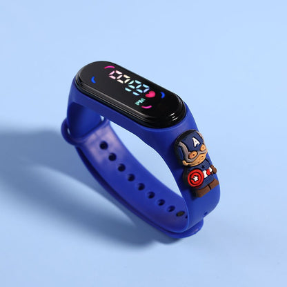 Disney Stitch LED Waterproof Kids Digital Watch Spiderman Hulk Children Watch Sports Touch Electronic Watch  Kids Gifts