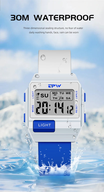 TPW 36mm Midsize Digital Watch For Women Teenage  Meter Water Resistant