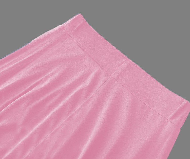 Plus Size High-waisted Skirt Loose-fit Wide-leg Umbrella Skirt Pleats Women's Fashion Clothing Long 80cm