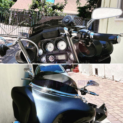 Espelhos Retrovisores Laterais de Guidão 5/16" para Motocicletas Harley Honda Davidson Sportster Fat Boy FLSTF Road King Street Glide 88-24