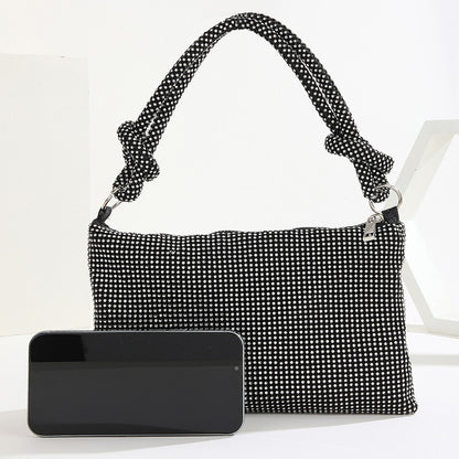 Women Shiny Rhinestone Dinner Bag New Party Wedding Purses 2023 Luxury Full-Diamond Ladies Handbag Designer Sparkly Evening Bags