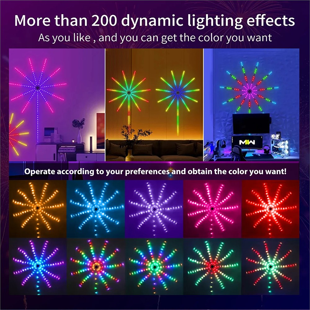 Luz Ambiente USB LED WS2812 Lâmpada Inteligente RGB para Esports Controle Remoto por APP Luz Decorativa para Festa de Fim de Ano Natal 5V