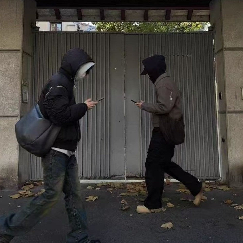 Vintage Style Men's Crossbody Bag?? Large Capacity ??Large Size?? Messenger Bag PU Leather Pleated Tote Bag?? Daily Use??