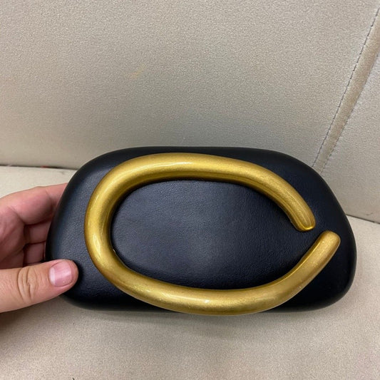 Brand Z Clutch Bag Metal Handle Design Luxury Evening Lipstick Bag Round Box Chain Bag Elegant Woman Shoulder Messenger Bags