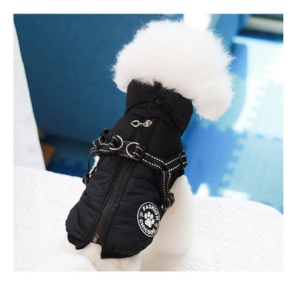 Casaco para Cães e Gatos Colete para Pet Colete para Cães e Gatos Colete Peitoral para Cães e Gatos Design com Zíper Moletom Quentinho para Filhotes Roupinhas 4 Cores