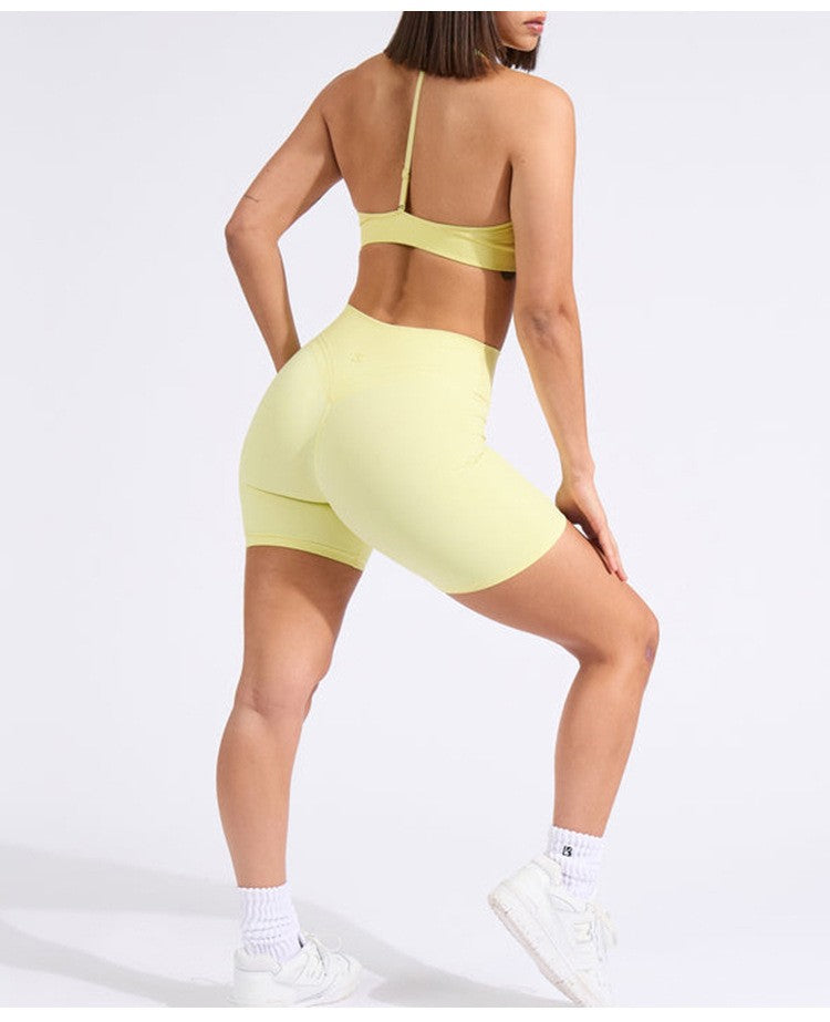 Sports Bra Strappy Backless Yoga Gym Bra Removable Cups Women Workout Clothing Gym Top Halter Sport Bras 6 colors