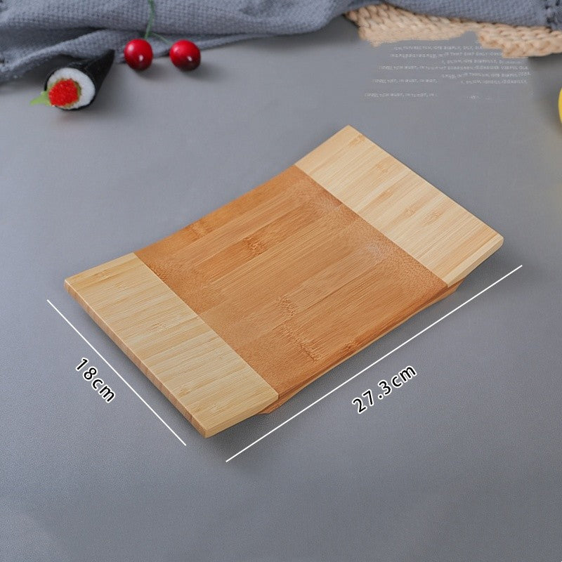 Bamboo Sushi Board boat plate Rectangular Platform Cooking Sashimi basin Japanese Korean Cuisine Tableware Serving Plate Tray
