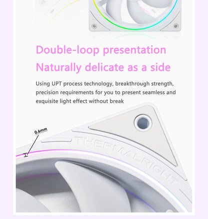 Thermalright TL-S12 120mm HALO Cooling Fan 5V 3PIN ARGB Fan pc gamer 360° exquisite light effect computer Case Fan ventilador