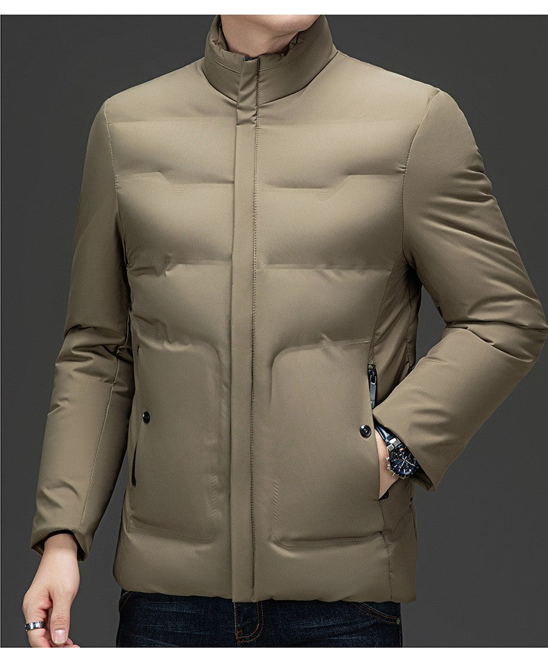 Top Grade ??????Men's Stand Collar Parka Jacket Windbreaker Coats Bubble Puffer Outerwear for Young Adults?????????????????