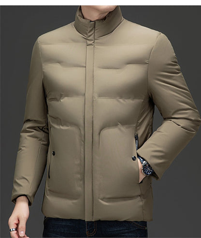 Top Grade ??????Men's Stand Collar Parka Jacket Windbreaker Coats Bubble Puffer Outerwear for Young Adults?????????????????