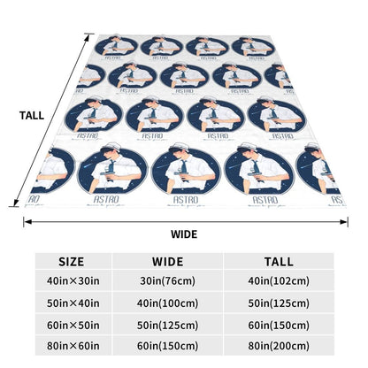 Cha EunWoo Kpop Astro Blankets Soft Warm Flannel Throw Blanket Cover for Bed Living room Picnic Travel Home Sofa