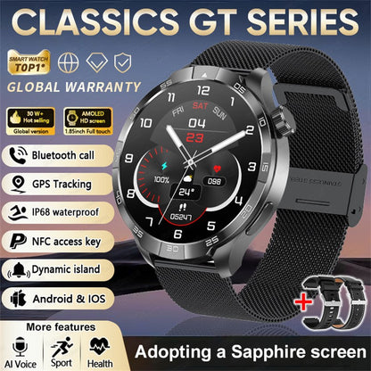 2026 Smart Watch Men AMOLED Always display NFC Bluetooth Call GPS trajectory Waterproof Health Sport Smartwatch Men Custom dial