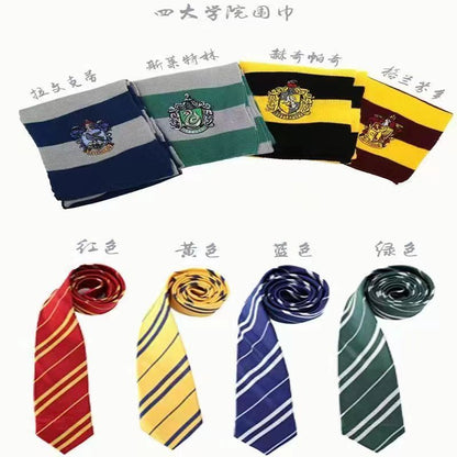 Adult Kids Wizard Robe Magic Academy Dress Up Clothes with Glasses DIY Festival Makeup Clothes Party Cosplay Dressup Supplies