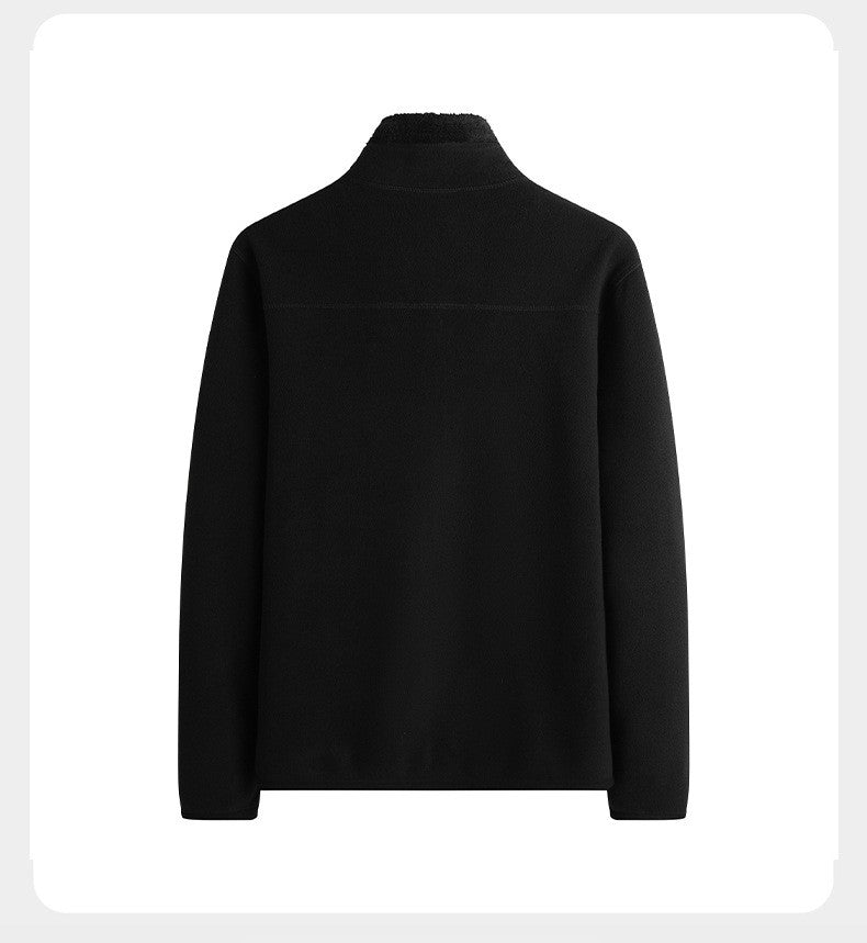 Plus Size Women's Autumn Winter Thickened Double-sided Fleece Hooded Jacket Zipper Long Sleeve Warm Outerwear Casual Style Sh...