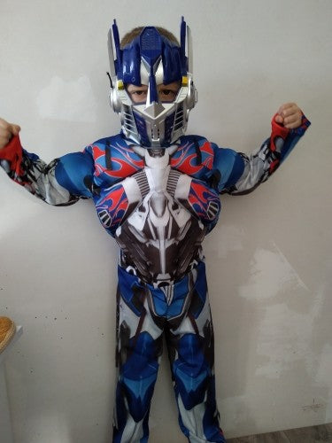 Boys Optimus Muscle Prime Fancy Dress American Boy Superhero Purim Halloween Book Week Child Captain Costume