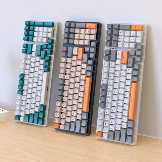 ZIYOU LANG K3 Mechanical Gaming Wired Keyboard,LED Rainbow Backlit 98 Keys Full Anti-ghosting,Ergonomic Durable ABS Mixed Color