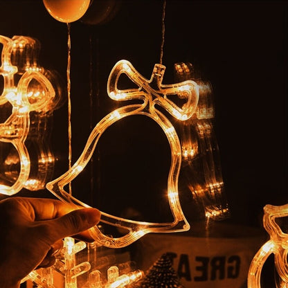 Christmas Decor LED String Garland Moon Star Curtain Light Christmas Tree Ornament Navidad Xmas 2023 New Year