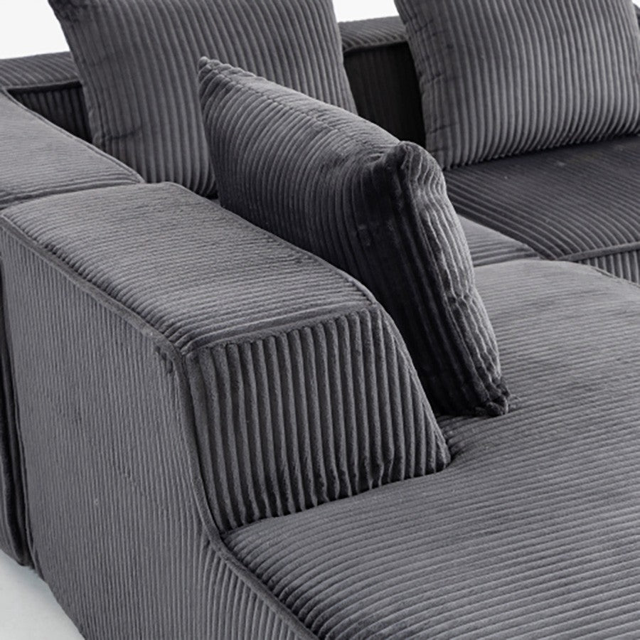 Sectional boneless Couch with L-Shape Chaise,Modern Modular sleeper Sofa with Deep Seat, Upholstered Couches for Room