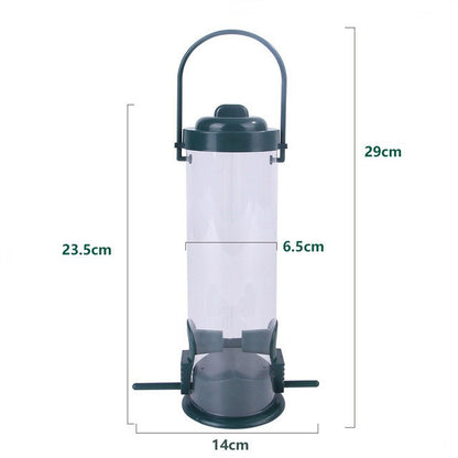 Alimentador de Pássaros Domésticos, Dispensador de Comida, Alimentador de Pássaros Pendurado ao Ar Livre com Múltiplos Buracos, Ferramenta de Alimentação Automática para Pássaros Pequenos, Suprimentos para Pássaros