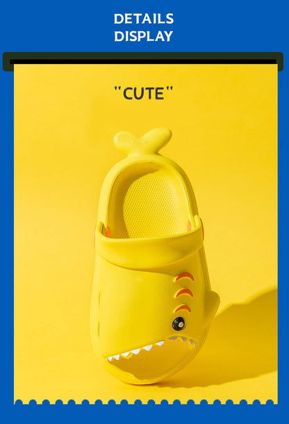 Children Sandals Kids Cartoon Shark Summer Toddler Boys Girls Soft Sole Baby Shoes Anti-Slip Slippers