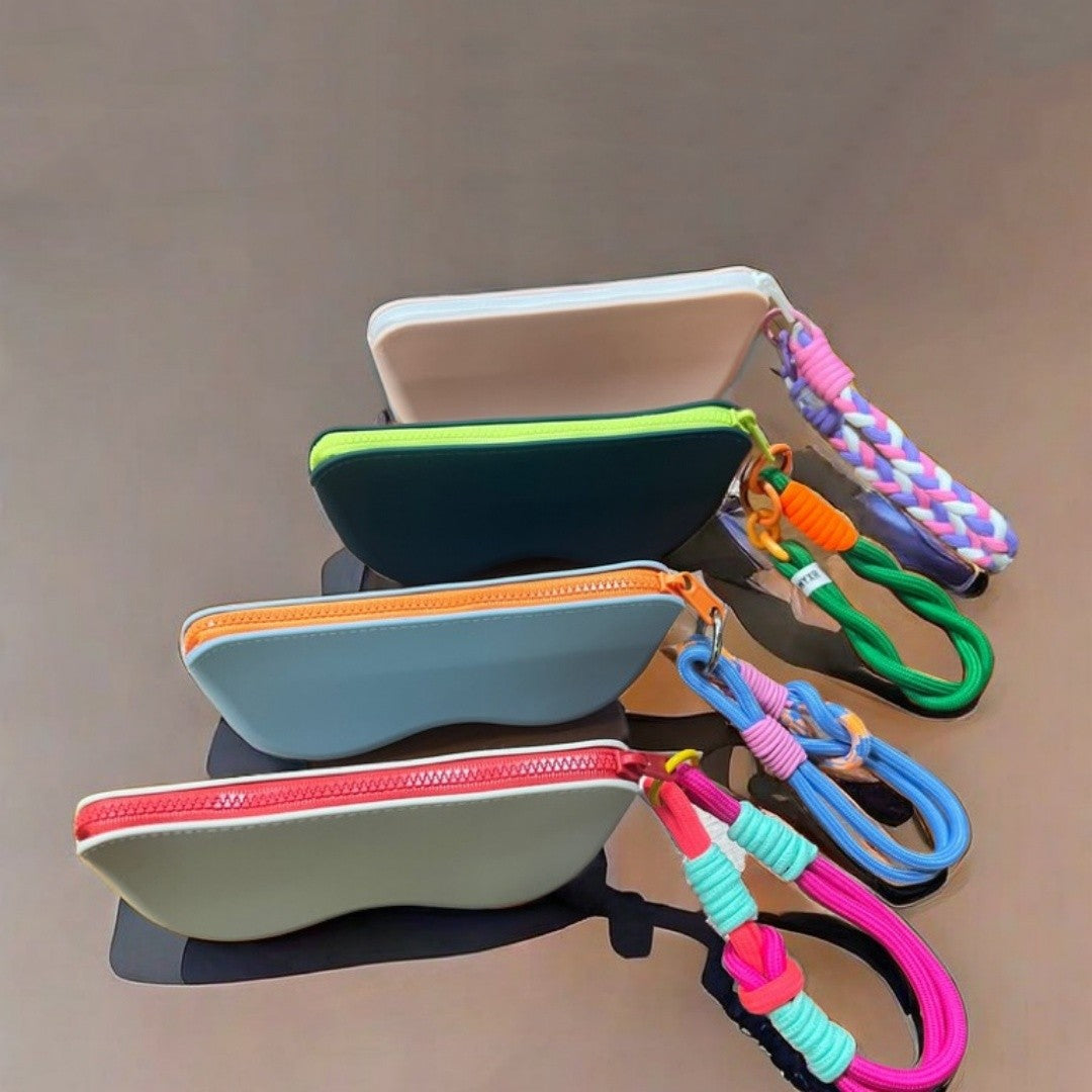 Portable Silicone Glasses Bag Sunglasses Protective Cover Storage Bag Waterproof Myopia Glasses Bag