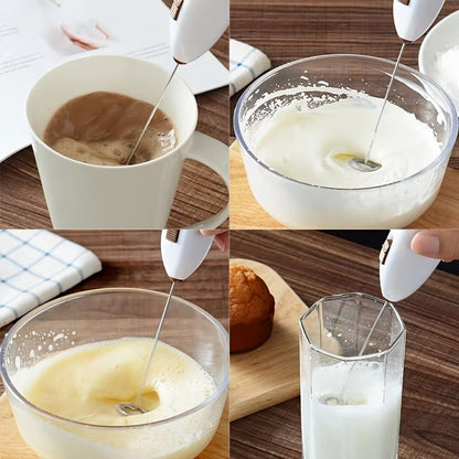 Máquina de café com leite elétrica, batedor de ovos, espumador de bebidas portátil sem fio, mini batedor de geleia de cozinha portátil de 3 velocidades