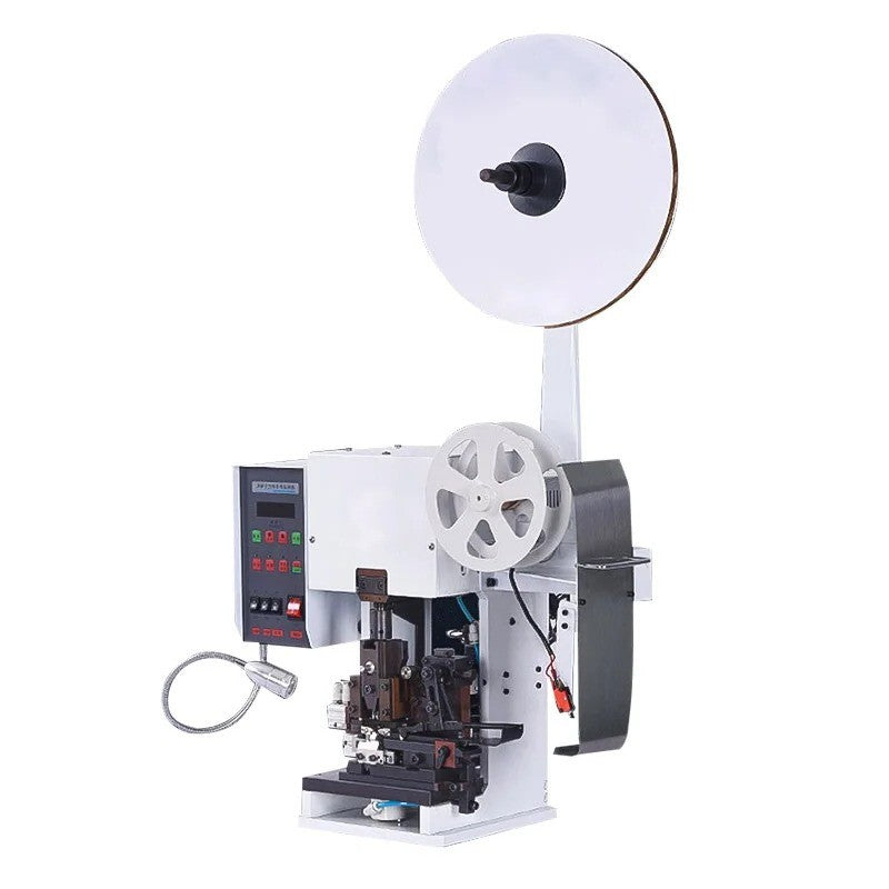Máquina horizontal automática multifuncional para crimpar e decapar cabos com terminais para cabos multicoaxiais com revestimento AWG36-AW20
