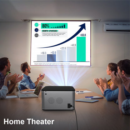 Projetor Smart 4K Magcubic Android 11 580 ANSI 1920*1080P Full HD Wifi6 BT5.0 Allwinner H713 com Controle de Voz para Home Theater