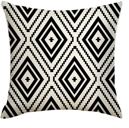Black Beige Throw Pillows Covers Geometric Linen Wave Cushion Covers for Sofa Outdoor Patio