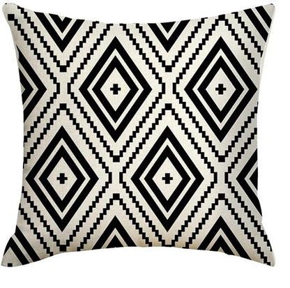 Black Beige Throw Pillows Covers Geometric Linen Wave Cushion Covers for Sofa Outdoor Patio