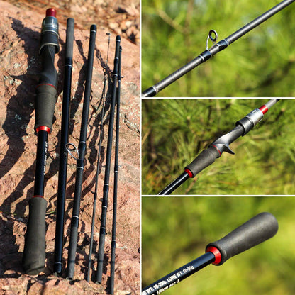 Sougayilang Lure Fishing Rod 1.8m 2.1m Carbon Fiber Spinning Casting Fishing Rod Bait Weight 10-30g for Carp Pike Bass Fishing