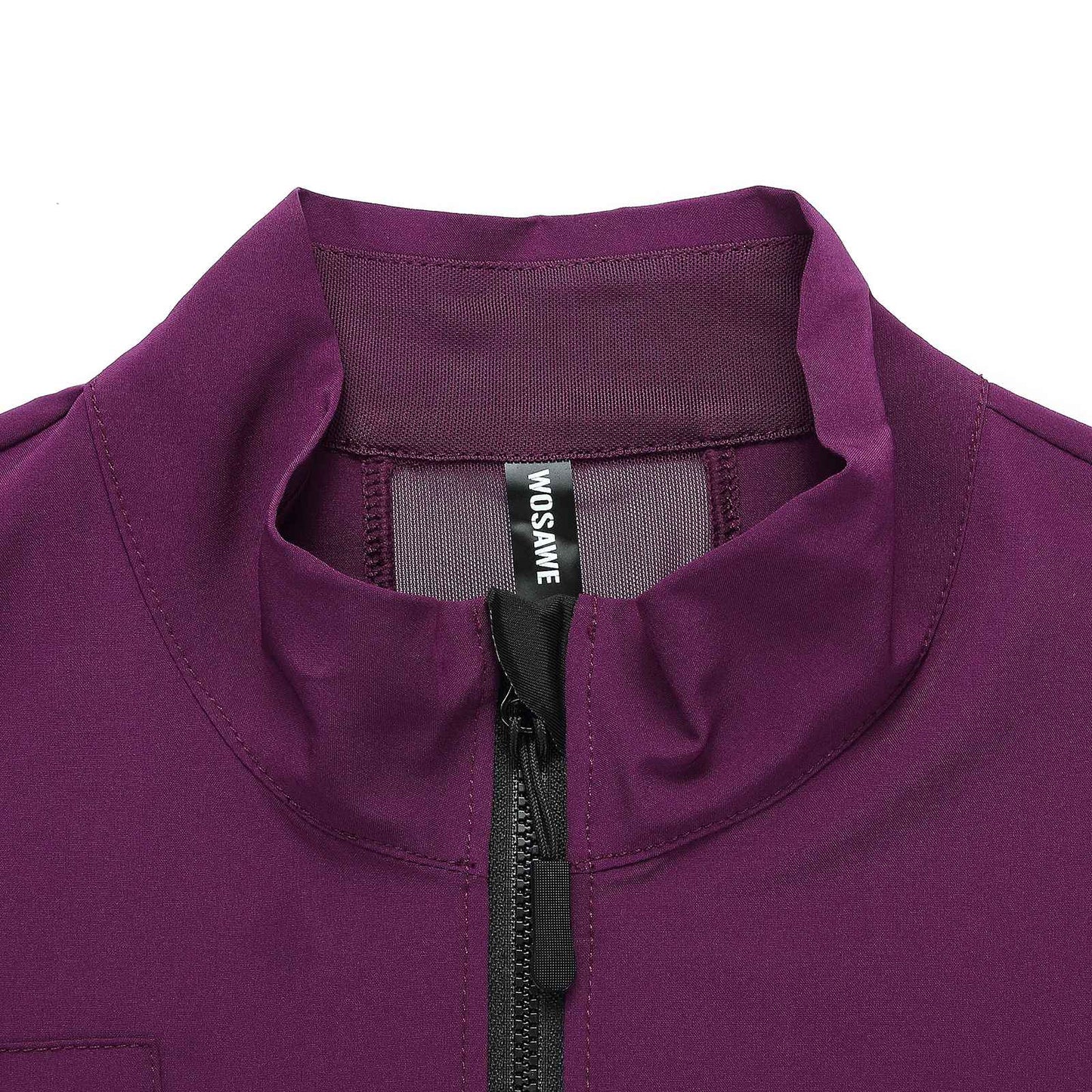 WOSAWE Mens Cycling Windproof Jacket Ultralight Windbreaker MTB Road Bike Vest Water Resistant Long Jersey with 2 way YKK zipper