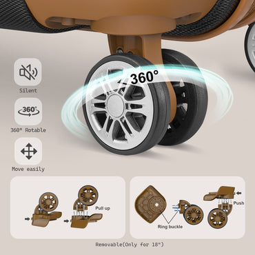 Melalenia Luggage, Hard Shell ABS Suitcase with TSA Lock with Spinner Wheel, Lightweight Checked Medium Luggage for Travel