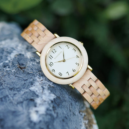 BOBO BIRD Women’s Custom Wooden Watch – Eco-Friendly Personalized Gift Quartz Wristwatch with Engraving Option Dropshipping