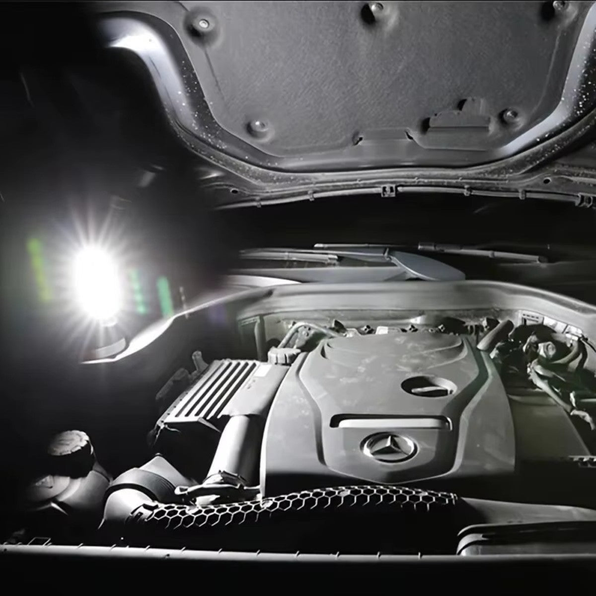 7LED High-Power Flashlight With USB Charging COB Side Light - Suitable For Portable Flashlights Such As Fishing, Camping, Hiking