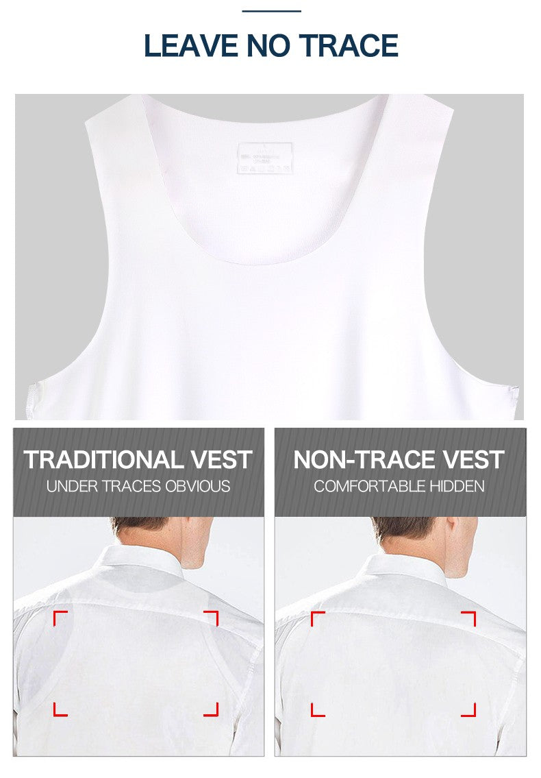 Men's vest Ice Silk seamless fitness summer slim-fit breathable underwear Youth sports hurdle sleeveless undershirt