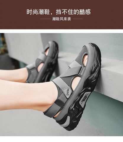Summer Men Sandals Genuine Leather Mens Casual Shoes Outdoor Men Leather Sandals for Men Beach Shoes Roman mens Shoes