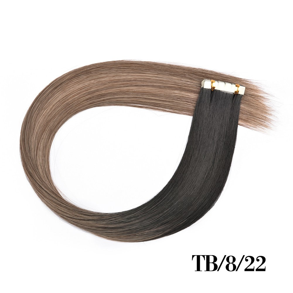 Fita Adesiva Reta para Extensões de Cabelo, Extensões de Cabelo Natural, Fita Adesiva Mini, Invisível, Sem Costura, Loira, Sedosa, Natural para Mulheres